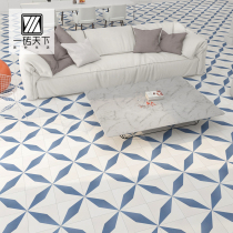 Nordic blue homestay courtyard sub balcony tile 300 × 300 restaurant toilet non-slip floor tile kitchen wall tile