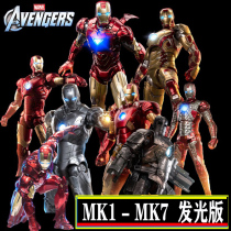Zhongdynamic Iron Man MK1 luminous version mk3 modification 5 plus lamp 4 holographic panel MK42 Mark 6 Model 7 Sub