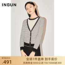 Nong COVER SPRING 2022 FASHION BRIEF KNITWEAR 3D stereosculature Texture Fake two Collared Blouse Women