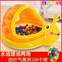 Ocean ball pool indoor INTEX water slide sand pool baby inflatable toy tub sunshade children swimming pool