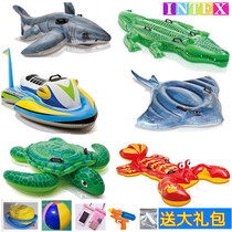 INTEX water inflatable mount Childrens swimming ring Adult floating bed turtle unicorn animal riding surfing toy