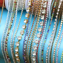 6 # 10 # 16 drilling chain dense chain chain drill decoration with drilled chain sub clothes decorative chain water drilling single claw claw chain