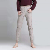 Mens down pants wearing white duck down inner warm pants high waist young and middle-aged elderly plus velvet padded trousers