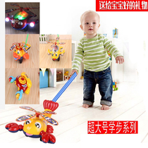 Baby hand push PLANE toy Hand push TODDLER PUSH push MUSIC WALKER with bell BLINK eyes SPIT tongue trolley