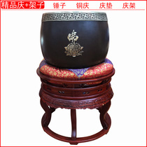 Fuhui Buddha equipment meditation equipment supplies Hall Buddha Hall wooden fish drum tambourine drum high tin boutique Tongqing complete set 16 inch
