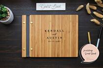 Custom wedding guestbook wooden personality photo gift thin gift gold book creative sign-in book human love account book logo