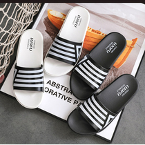 LUOFU Luofu mens home household word drag trend new outdoor casual slippers large size non-slip and comfortable
