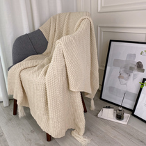 ins Wind Nordic office nap sofa blanket air conditioning blanket knitted small blanket shawl cover blanket blanket bed tail towel