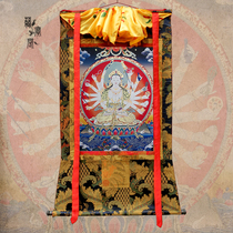 Tibetan Thangka painting Zhun Ti Buddha Mother II mineral pigment Thangka hand-depicting the golden Tibetan tantric Buddha statue Bodhisattva statue