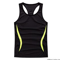 Mens sports vest sleeveless T-shirt wicking moisture absorption quick-drying marathon loose breathable basketball training suit
