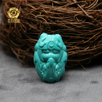 Yimo original natural ore turquoise original design Jade jelly material Change beauty cute cute pet pendant