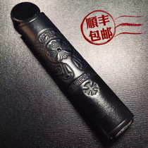 Yue carved 3rd generation three generations of spirit relx leather protective cover anti-drop retro handmade cowhide custom original design