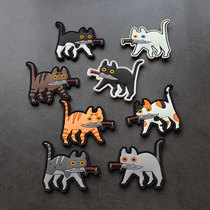 Cat personality creative armband hook and loop kittens can have what bad thoughts morale stamp PVC rubber stamp