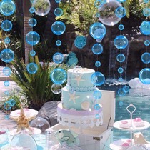 Kindergarten Huanchuang ocean style layout simulation bubble pull flower market decoration Mermaid honeycomb air charm