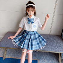 Girls jk uniform skirt genuine original college style childrens Japanese summer new primary school student jk suit skirt