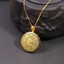 Gold set Eight Treasures Fu Ping An clasp pendant 200032