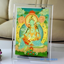 Custom green degree Mother portrait phase paper plastic packaging degree Mother Buddha painting Miozon Donka picture photo frame Crystal swinging table
