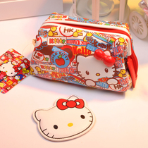 Hello Kitty makeup bag female net red ins wind portable cute Japanese Korean cartoon animation cosmetics storage bag