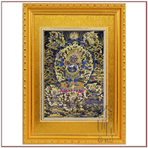 Tien Fuhui Jianyuan Buddha statue six-armed Mahagara Buddha Bodhisattva portrait hanging painting big black sky photo paper double-sided plastic 6789