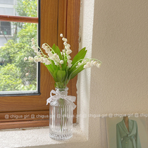 Small Fresh Ins Wind vase Desktop emulation Flower Suzuki Flowers Plastic Fake Flowers Furnishing In-home Bedroom Decoration Floral Art