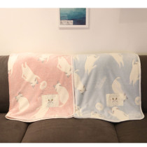  Japanese pet four seasons blanket Cat coral velvet blanket Dog sleeping small blanket Dog mat Office blanket