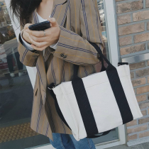 2020 New Japanese Korean Tide Fashion Joker Portable Single Shoulder Hot Mom Bag Multi-function Large Capacity Waterproof Canvas Mother and Baby Bag