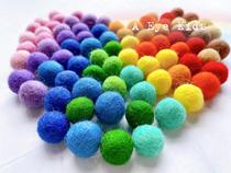 Reggio Montessori natural sensory material color variety of cashmere balls