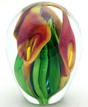  Petrao Sheng Open Horseshoe Lily Lily Bouquet Art Glass Town Paper Pendulum Piece Living Room Decoration Home