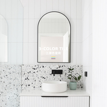  Japanese-style pull groove soft light small white brick Nordic bathroom bathroom solid color wall brick Japanese-style bathroom kitchen lattice tile