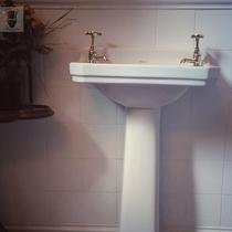  MOLLY CHAN British retro column washbasin Ceramic face washbasin outdoor bathroom integrated floor