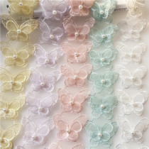 New organza butterfly embroidery lace DIY clothing accessories performance clothing accessories sweet lace flowers