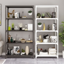Shelf Shelf Floor Multilayer Containing Shelf Simple Shelf Home Supermarket Iron Frame Angle Iron Second-hand Clear Cabin