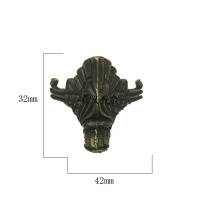 Retro corner foot box wooden box craftsmanship box gift box bottom corner zinc alloy corner cover corner