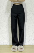 xydmjeans 2022 spring summer pituitary feeling high waist display slim fit slim fit pants western style pants chopsticks pants black