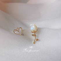 Ottles Discount Store Method Style Retro Fashion Rose Love Zircon Zircons Small Crowdsourced High Level Sensational Earrings