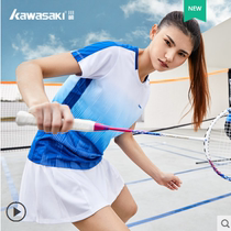 Kawasaki spring summer 2022 professional badminton uniform sports T-shirt sweat-absorbing breathable male and female couples