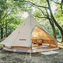 Naturehike eunuke Indian cotton tent family self-driving camping weatherproof multi-person pyramid tent