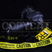 COPYCAT CUSTOM non-FOULING RABBIT FR2 FXXKING RABBITS CAUTION TIDE BRAND camera SHOULDER STRAP