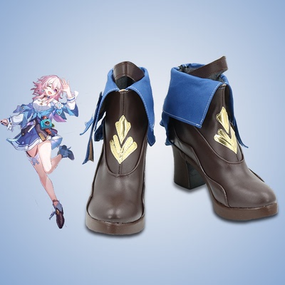 taobao agent Blasting Star Dome March 7 COS Shoes Custom Game Anime COSPLAY men's boots support to make pictures