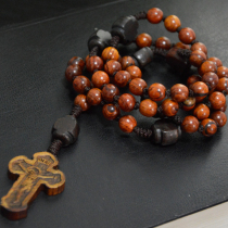  Catholic holy art Vietnam imported wooden round Rosary Rosary style 2