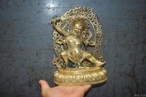 Brass King Kong Sat Vajra Buddha ornaments with backlight 25cm