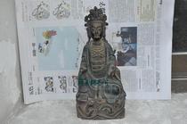 Guanyin Bodhisattva Buddha statue pure bronze Avalokitesvara statue antique 25*12 * 10cm