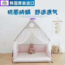 South Korea imported CreamHaus crib new multifunctional removable splicing folding baby bed Cotton