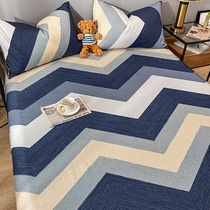 Simple cotton sheets single piece Nordic ins style single dormitory sheets pillowcase three-piece double quilt sheet thickened