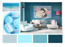Capelli Art Paint Leather Elegant Blue