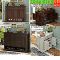  Pure solid wood American shoe cabinet household door partition cabinet entrance entrance cabinet modern simple foyer cabinet double-sided shoe cabinet