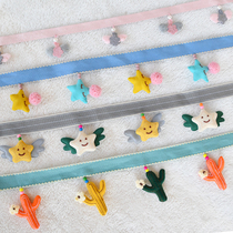 Tianhe lace childrens room curtain Lace cartoon butterfly star pony hanging ear decoration stitch factory custom