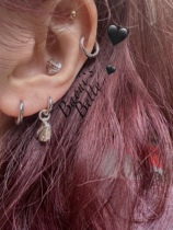 Baonis Belly Bailly with small belly to qualify a solid 925 silver caring yao pellet ear nail pendant