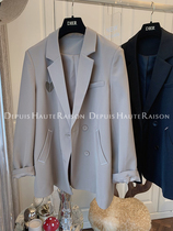 DHR Designer Small Crowdfried Street Casual Loose Embroidery Caring Bright Line Temperament Suit Jacket Woman 2022 Chundress