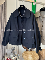 DHR Doll Collar Short Wind Coat Jacket Woman Design Sensation Small Crowdjacket 2022 Spring Dress New Small